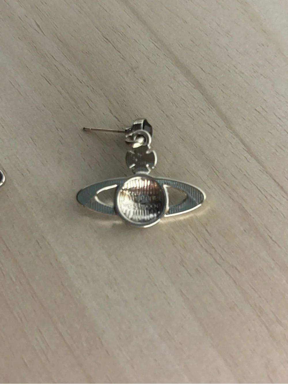Vivienne Westwood Mini Bas relief earrings silver black